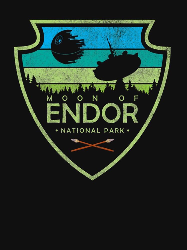 Imagen 7 de 7, Camiseta deportiva con la obra Parque Nacional Luna de Endor Cultura pop Serie Geekdom DopeyArt Camiseta clásica, diseñada y vendida por MattiasHaneder.