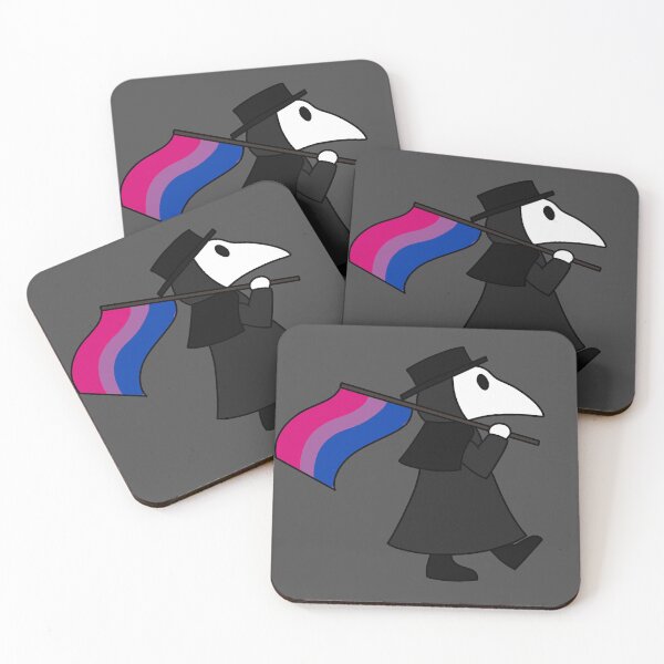 Item preview, Plague doctor with bisexual flag designed and sold by DoesArtAndStuff.