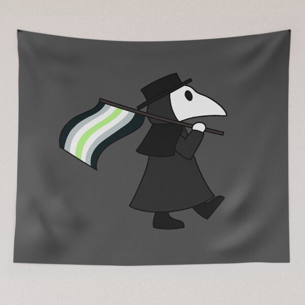 Item preview, Plague doctor with agender flag designed and sold by DoesArtAndStuff.