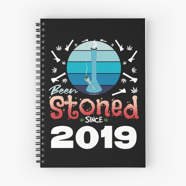 Item preview, Been stoned since 2019 (Blue retro vintage sunset with bong) designed and sold by YomeHayin.