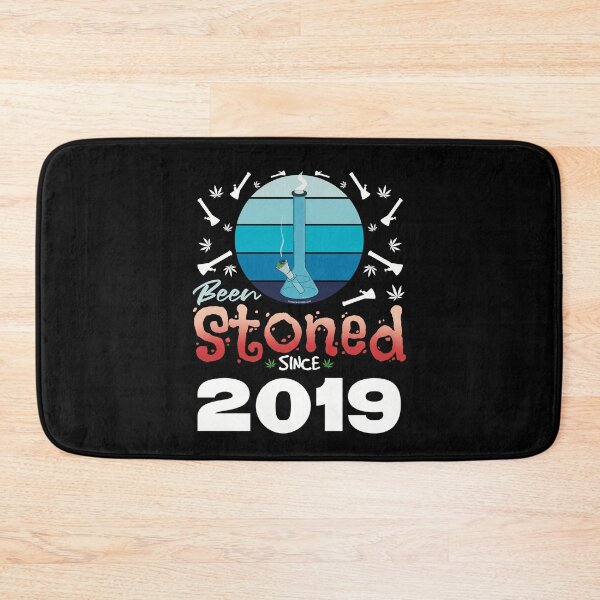 Item preview, Been stoned since 2019 (Blue retro vintage sunset with bong) designed and sold by YomeHayin.