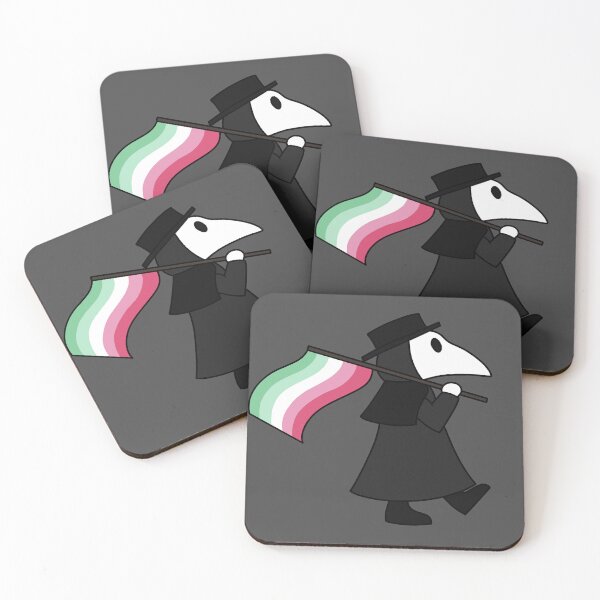 Item preview, Plague doctor with abrosexual flag designed and sold by DoesArtAndStuff.