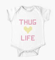 Cute Cross Stitch Thug Life Mashup One Piece - Short Sleeve