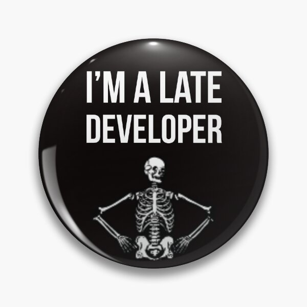 Item preview, Late developer skeleton designed and sold by Slogans4u.