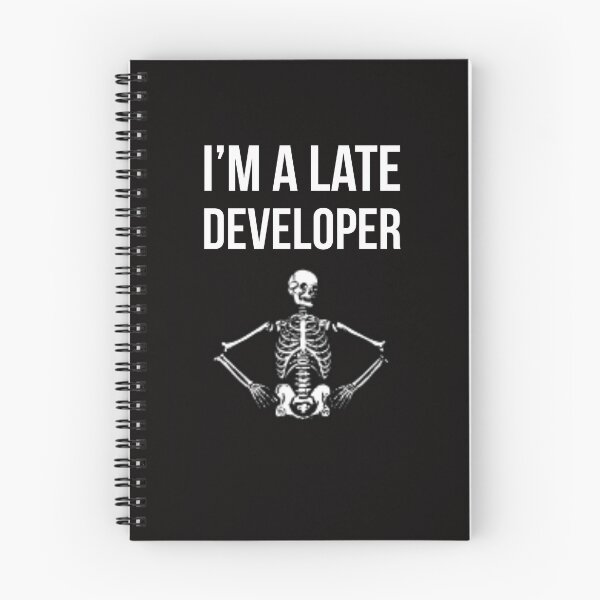 Item preview, Late developer skeleton designed and sold by Slogans4u.