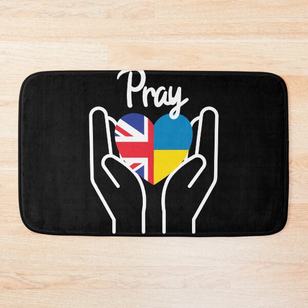 Item preview, Pray For Ukraine, Pray For Peace, UK Supports Ukraine, UK Stands With Ukraine, Heart With Combined Flags designed and sold by Coralgb.