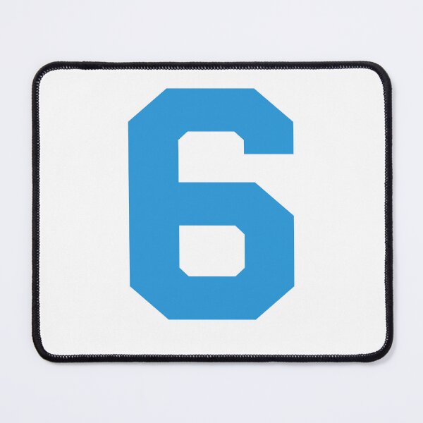 Item preview, Number 6, Blue six, Sports number 6 designed and sold by TheCultStuff.