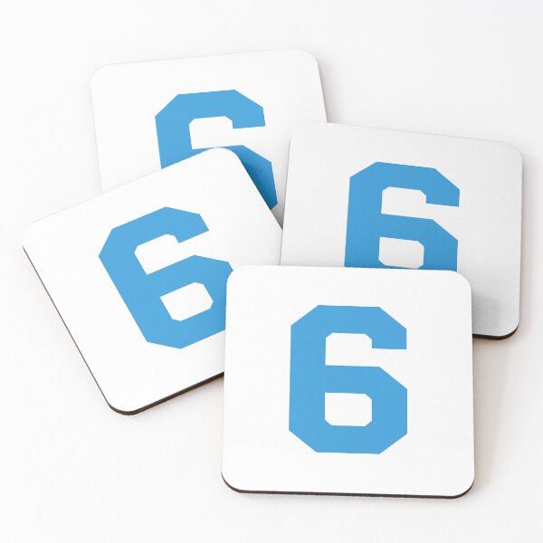 Item preview, Number 6, Blue six, Sports number 6 designed and sold by TheCultStuff.