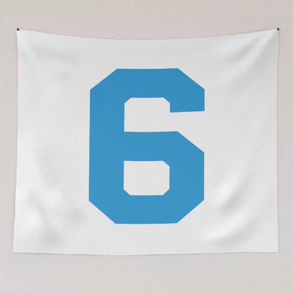 Item preview, Number 6, Blue six, Sports number 6 designed and sold by TheCultStuff.