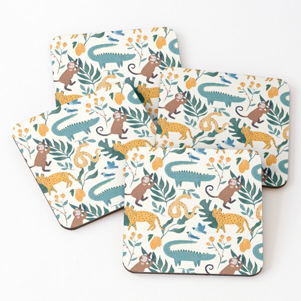 Item preview, Jungle Pattern - Cute Animal and Floral Jungle Design designed and sold by MrGiftee.