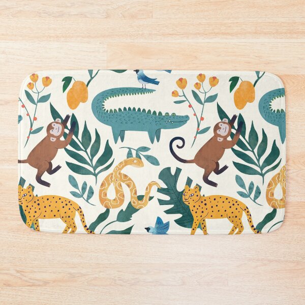 Item preview, Jungle Pattern - Cute Animal and Floral Jungle Design designed and sold by MrGiftee.