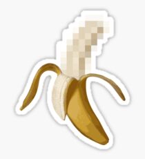 Dirty Censored Peeled Banana Sticker