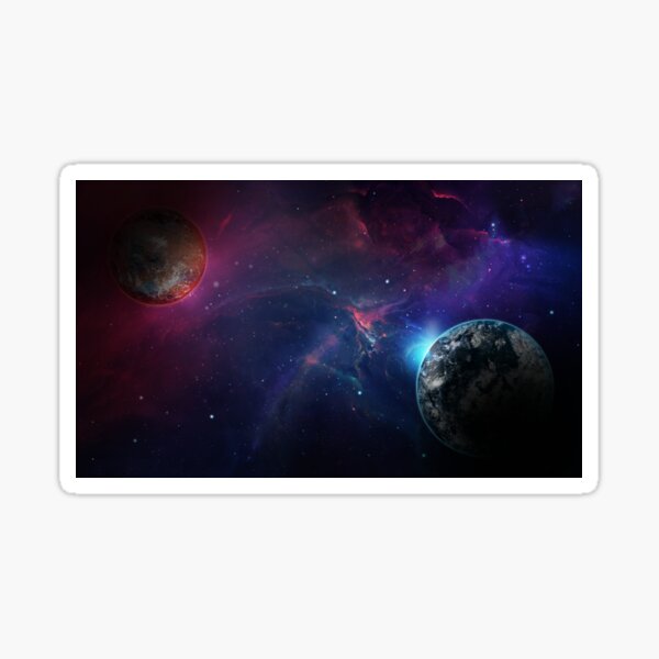 nice picture in the space Sticker
