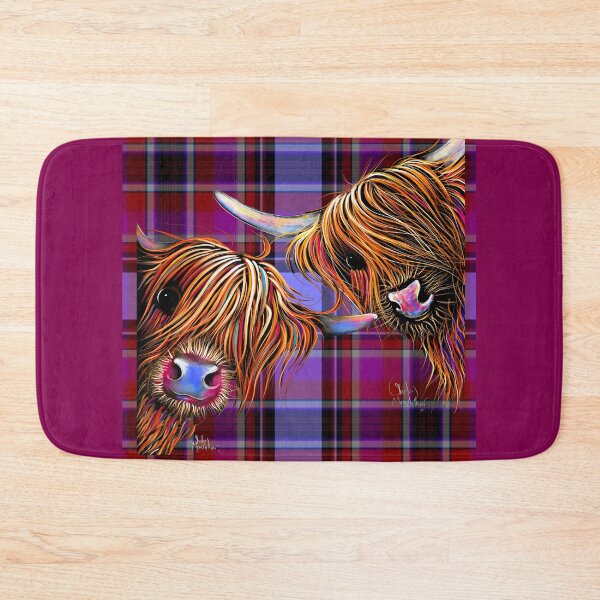 Item preview, HiGHLaND CoW PRiNT ' SuGaR LuMP & NooDLeS oN TaRTaN ' BY SHiRLeY MacARTHuR designed and sold by Shirley MacArthur Art.