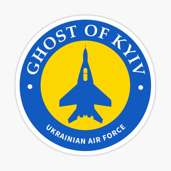 Ghost Of Kyiv Ukrainian Air Force RIP Major Stepan Tarabalka Rest In Power Sticker