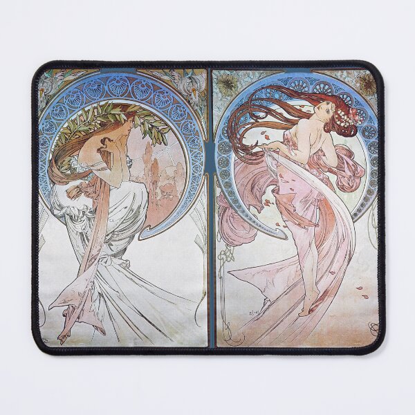 Item preview, Vintage blue moon goddesses by Alphonse Mucha designed and sold by see-the-fox.