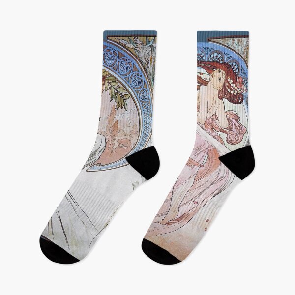 Item preview, Vintage blue moon goddesses by Alphonse Mucha designed and sold by see-the-fox.