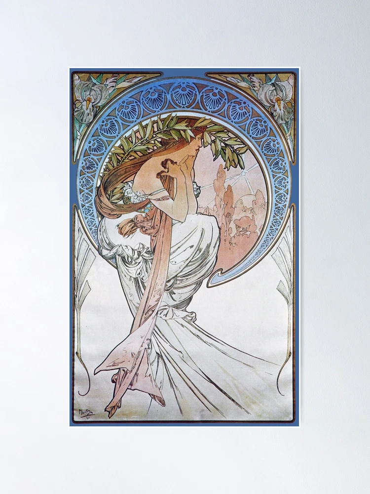 Amazon.com: Classic Art Nouveau portrait by Alphonse Mucha T
