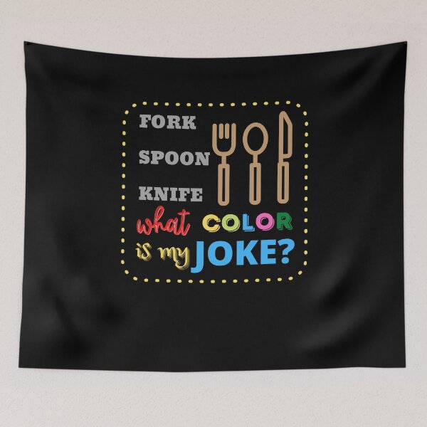 Item preview, Fork Spoon Knife What Color Is My Joke Classic Essential T-Shirt designed and sold by WilkDesign.