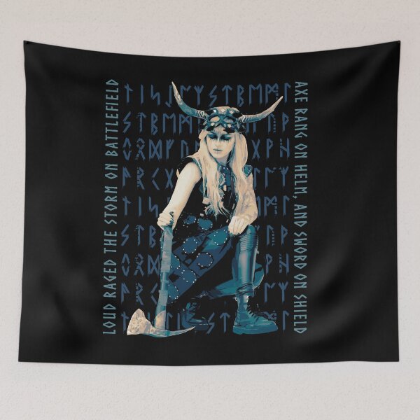 Item preview, Loud Raged the Storm, Norse Viking Proverb, Sagas, Viking Gift, Shield Maiden designed and sold by Proverbial Wisdom Design.