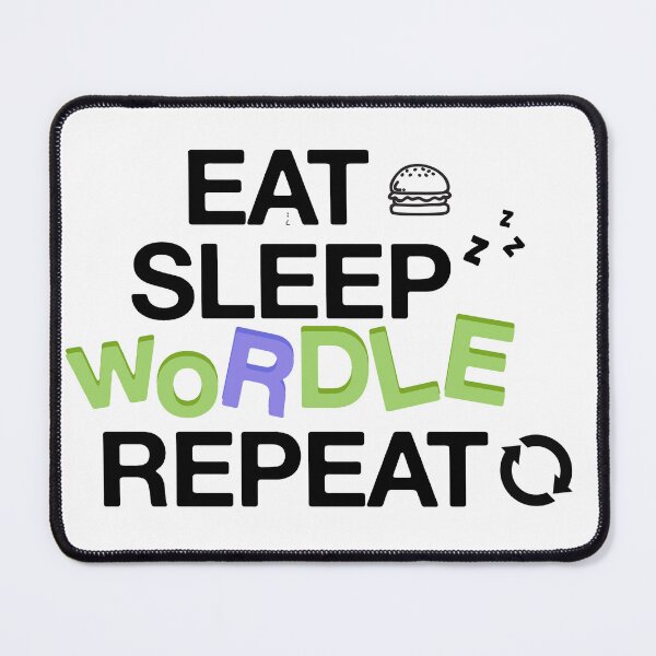 Item preview, eat sleep wordle repeat designed and sold by Riklamcreative.