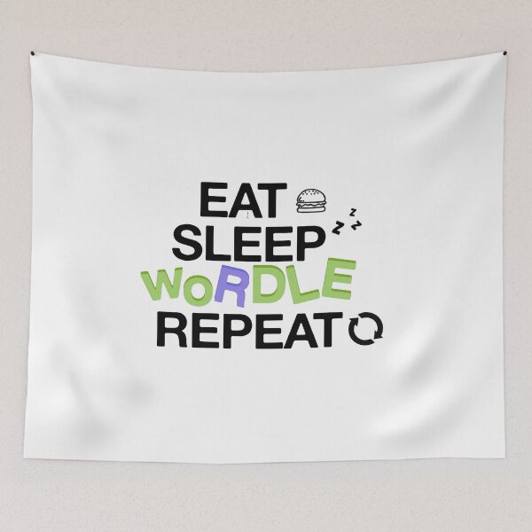 Item preview, eat sleep wordle repeat designed and sold by Riklamcreative.