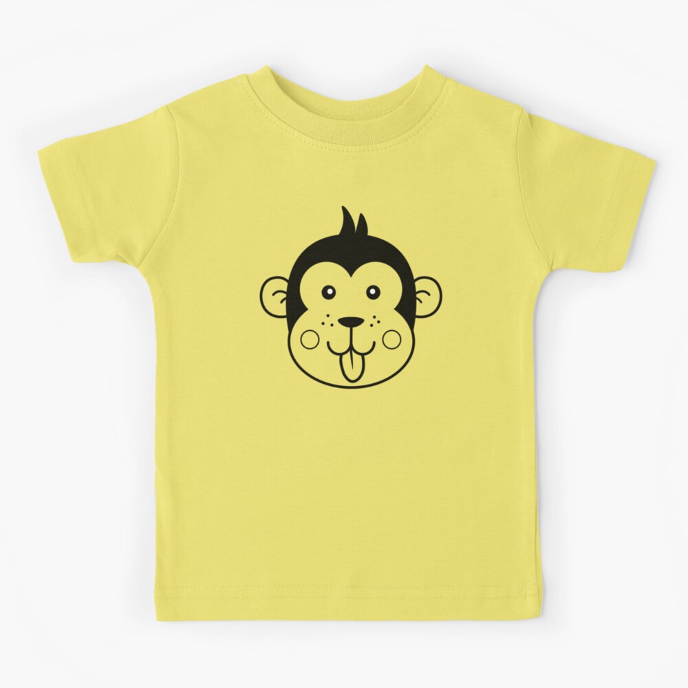 Monkey Cheeky Tongue Funny Kids Design Kids T-Shirt