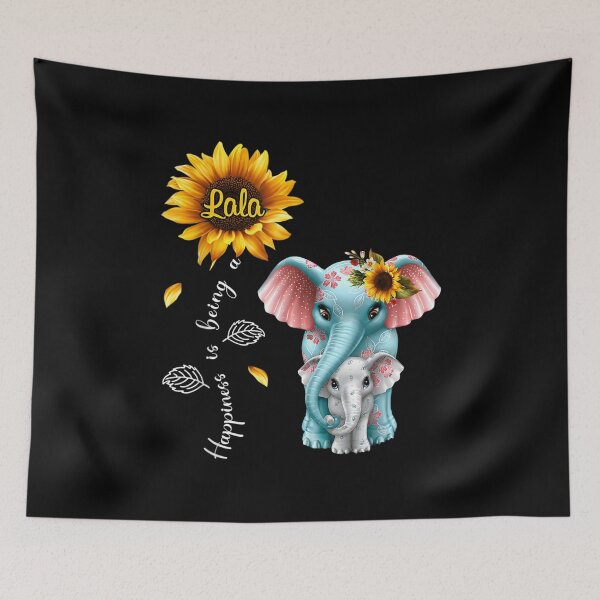 Item preview, Elephant Sunflower Happiness Is Being Lala Christmas  designed and sold by laurenm233.