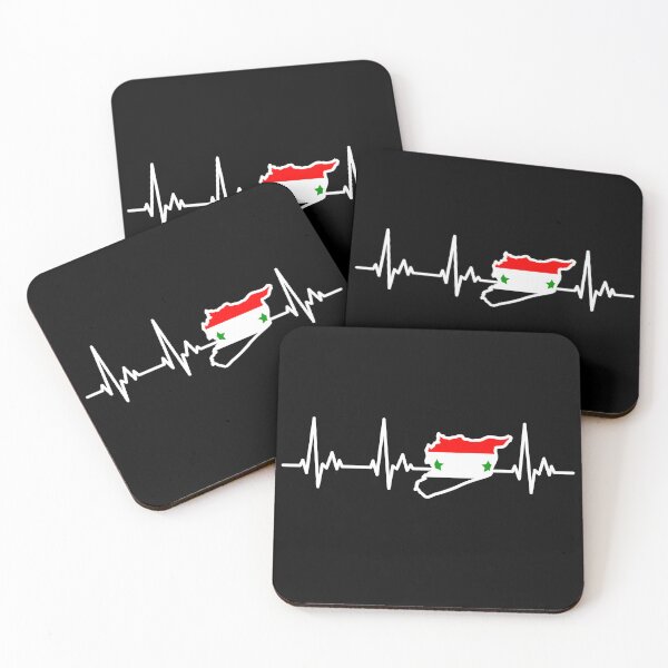 Item preview, Syrian Flag Heart Beat Line I Love Syria designed and sold by samshirts.