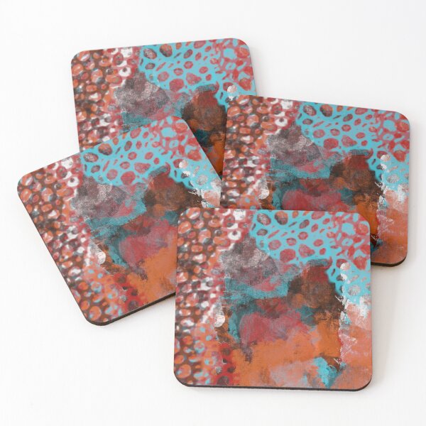 Item preview, Bright Abstract Design in Aqua-Blue, Orange, and Red designed and sold by Jessielee72.