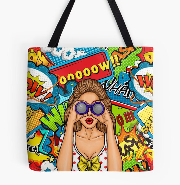 City Print Cruiser Tote Bag - Pop Art Shopping Bag - Art Print Tote Bag