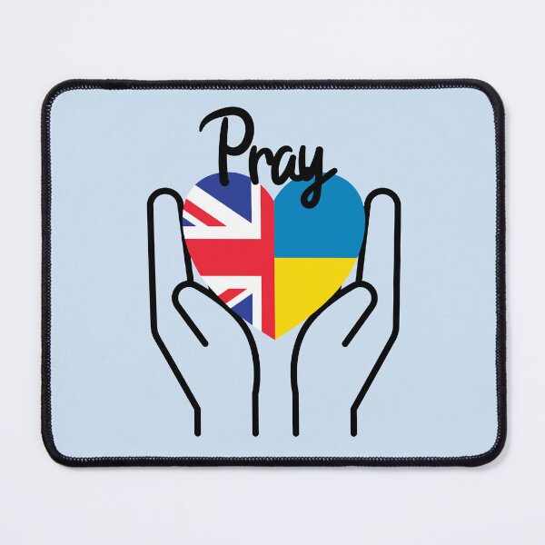 Item preview, Pray For Ukraine, Pray For Peace, UK Supports Ukraine, UK Stands With Ukraine, Heart With Combined Flags designed and sold by Coralgb.