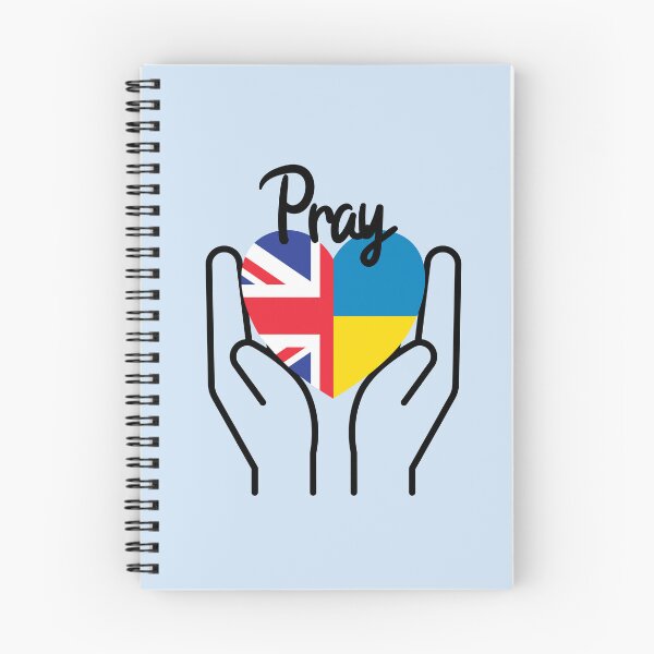 Item preview, Pray For Ukraine, Pray For Peace, UK Supports Ukraine, UK Stands With Ukraine, Heart With Combined Flags designed and sold by Coralgb.