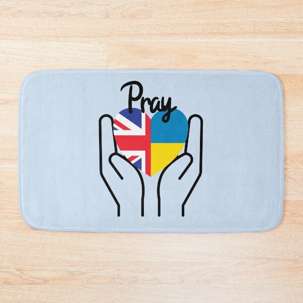 Item preview, Pray For Ukraine, Pray For Peace, UK Supports Ukraine, UK Stands With Ukraine, Heart With Combined Flags designed and sold by Coralgb.