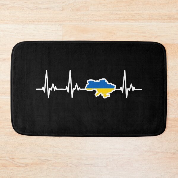 Item preview, My Heart Beats for Ukraine Heartbeat Line Blue Yellow Flag designed and sold by samshirts.