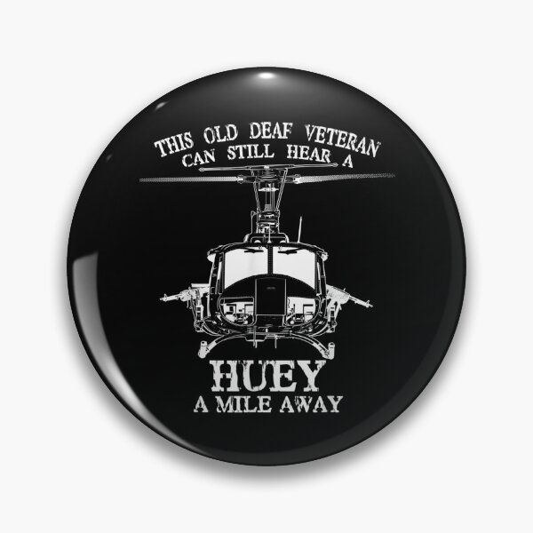 Aperçu de l'œuvre Deaf Hear Huey à un kilomètre de l'hélicoptère drôle de vétéran Huey créée et vendue par laurenm233.
