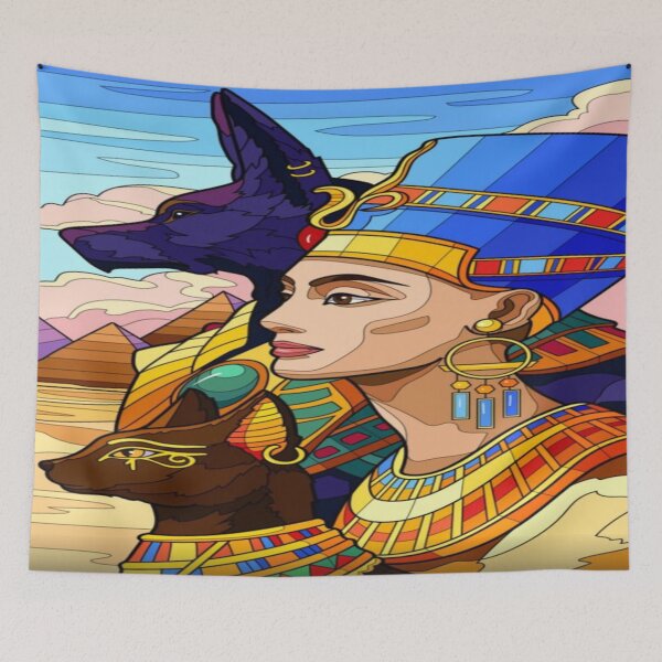 Aperçu de l'œuvre Fan Egypt Queen créée et vendue par bgyg.