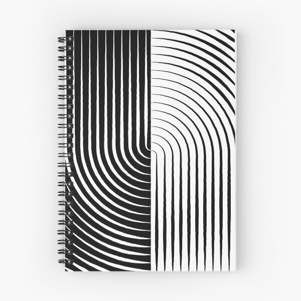 Item preview, Half Black, Half White Abstract Psychedelic Arcs designed and sold by D-Spot Shop.