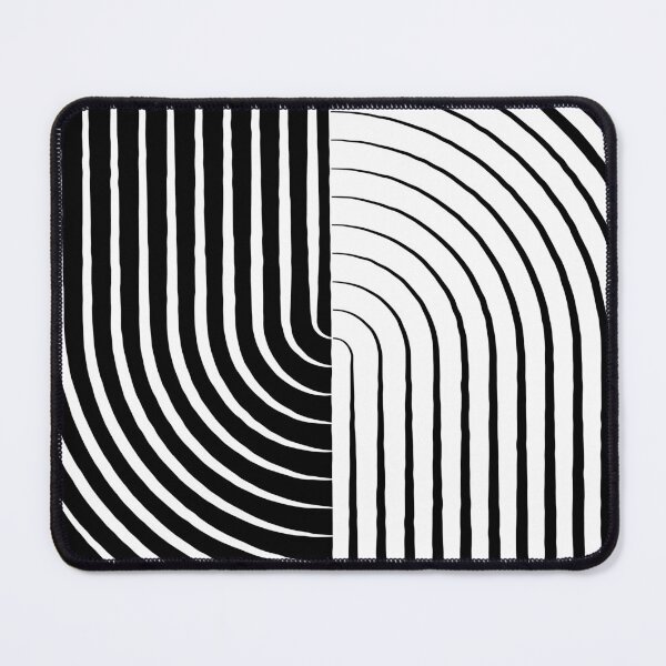 Item preview, Half Black, Half White Abstract Psychedelic Arcs designed and sold by D-Spot Shop.