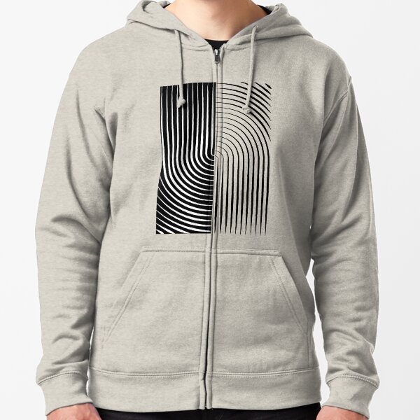 Item preview, Half Black, Half White Abstract Psychedelic Arcs designed and sold by D-Spot Shop.