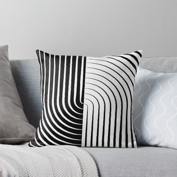 Item preview, Half Black, Half White Abstract Psychedelic Arcs designed and sold by D-Spot Shop.