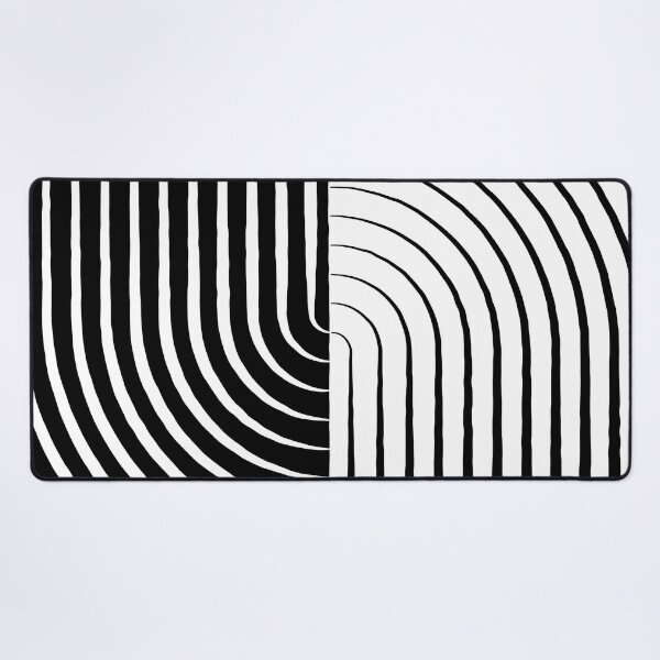 Item preview, Half Black, Half White Abstract Psychedelic Arcs designed and sold by D-Spot Shop.