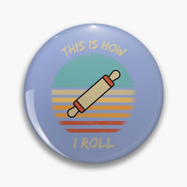 Item preview, This Is How I Roll Rolling Pin Pun Grunge Retro Sunset In Purple designed and sold by LuckyKermit.