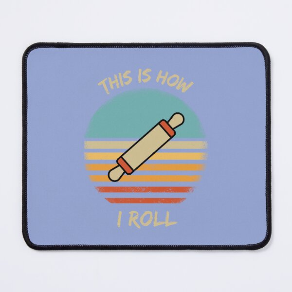 Item preview, This Is How I Roll Rolling Pin Pun Grunge Retro Sunset In Purple designed and sold by LuckyKermit.