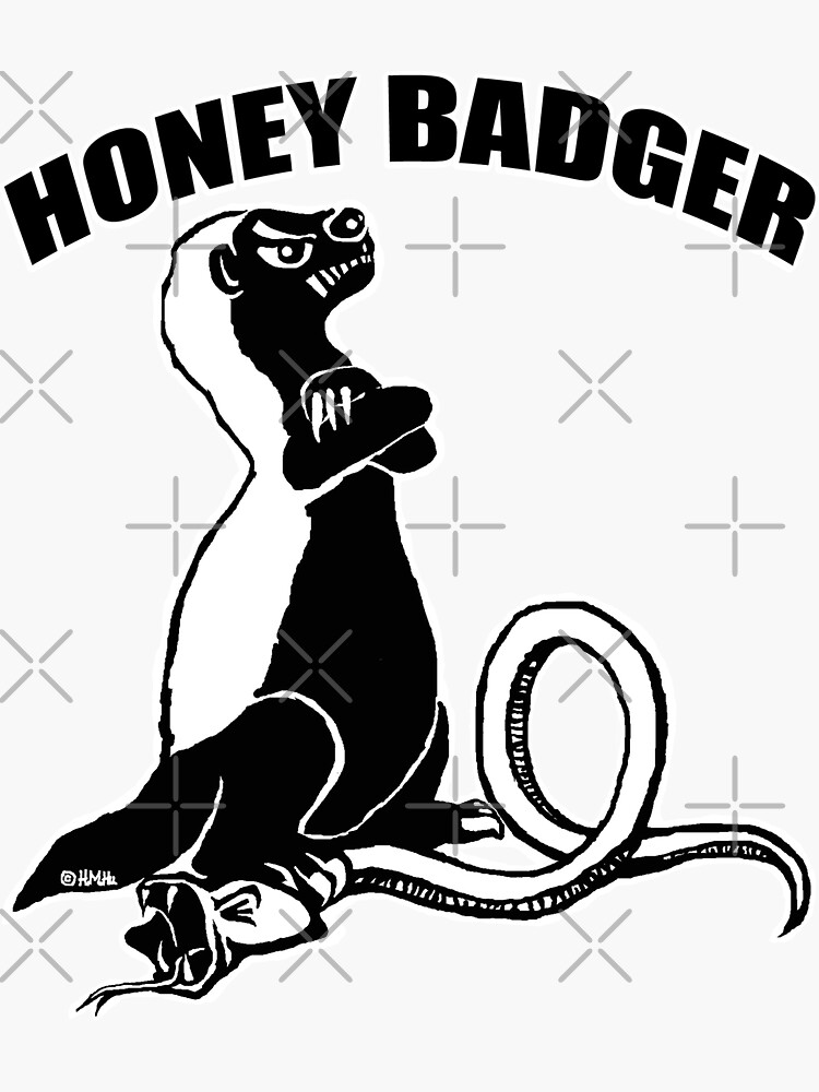 "Honey badger 2" Sticker for Sale by NewSignCreation Redbubble
