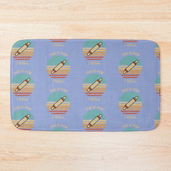 Item preview, This Is How I Roll Rolling Pin Pun Grunge Retro Sunset In Purple designed and sold by LuckyKermit.