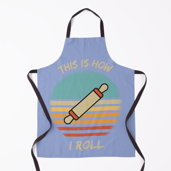 Item preview, This Is How I Roll Rolling Pin Pun Grunge Retro Sunset In Purple designed and sold by LuckyKermit.