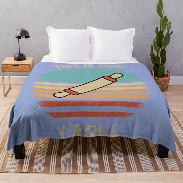 Item preview, This Is How I Roll Rolling Pin Pun Grunge Retro Sunset In Purple designed and sold by LuckyKermit.