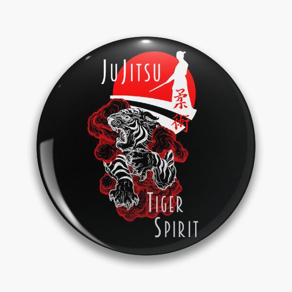 Artikelvorschau, Ju Jitsu Tiger Samurai Spirit Kampfkunst Budo Jiu Jitsu Design entworfen und verkauft von Zanshin-Art.