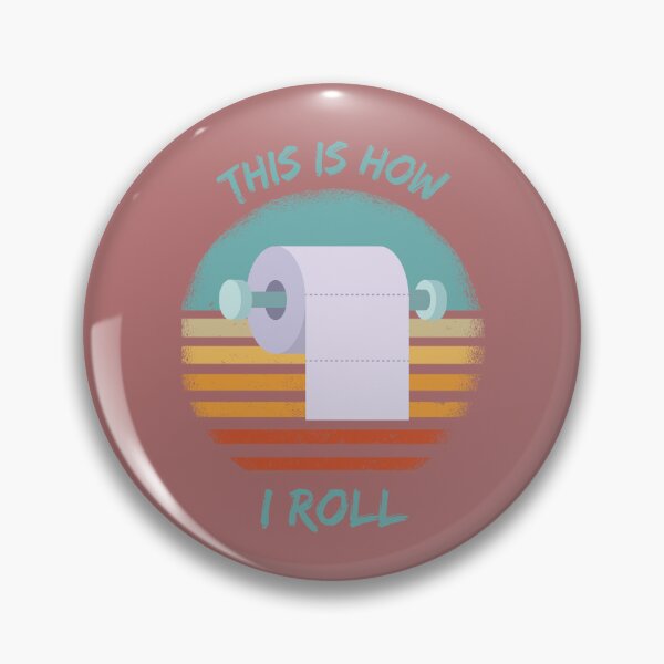 Item preview, This Is How I Roll Toilet Paper Pun Grunge Retro Sunset In Purple designed and sold by LuckyKermit.